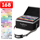 Imagem da oferta Conjunto Canetas Marcador Canetinha Ponta Dupla 168 Cores