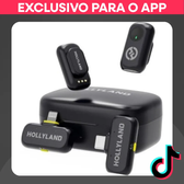 Imagem da oferta Microfone Lapela Hollyland Lark A1 Combo Preto P iPhone e Android USB-C Lighting