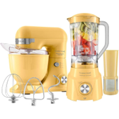 Imagem da oferta Kit 2 em 1 Classic Home Liquidificador 900W + Batedeira 4L Planetária Vanilla Retrô Amarela