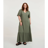 Imagem da oferta Vestido Midi Algodão com Recorte Franzido Curve & Plus Size