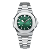 Imagem da oferta Relógio Poedagar 613 Aço Inoxidável Quartzo Fundo Verde 41mm Resistência Água