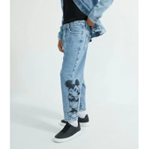 Imagem da oferta Calça Jeans Ballon com Estampa Mickey Mouse