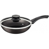 Imagem da oferta Frigideira Funda Tramontina Paris Em Alumínio Com Revestimento Interno E Externo Em Antiaderente Starflon Max Chumbo Com Tampa De Vidro 26 Cm 2,9 L