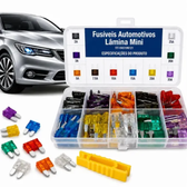 Imagem da oferta Fusível Lâmina Mini Automotivo Kit 121 Pçs 2a A 35a Carro Moto Estojo + Extrator