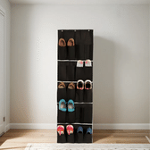 Imagem da oferta Organizador Sapatos Sapateira Vertical Atrás Porta 20 Bolsos Cor Preto