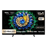 Imagem da oferta Smart TV TCL 65 Polegadas QLED Mini LED 4K A400M WiFi Bluetooth Google TV HDR10+ 144 Hz VRR 65A400M