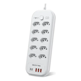 Imagem da oferta Filtro De Linha Régua Extensão 10 Tomadas Com 3 Usb E 2 Pd