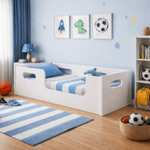 Imagem da oferta Cama Infantil Juvenil Montessoriana com Colchão com Protecao Para Menina Menino Criancas Solteiro