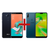 Imagem da oferta ZenFone 5 Selfie Pro 4GB/128GB Preto + Zenfone Max Plus (M2) 3GB/32GB Azul