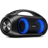 Imagem da oferta Caixa de Som Boombox AIWA Bluetooth IPX5 Luzes Multicores com Alça - AWS-BBS-02