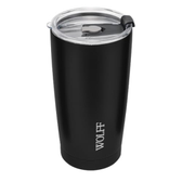 Imagem da oferta Wolff - Copo Térmico De Aço Inox Parede Dupla Com Tampa 600ml Preto - Para Viagem - Mantém A Bebida Na Temperatura Ideal