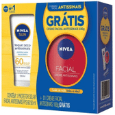 Imagem da oferta Kit Protetor Solar Nivea Facial Antissinais Fps60 50ml + Creme Facial Antissinais 100g