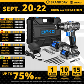 Imagem da oferta Furadeira e Parafusadeira Deko 1700rpm 20v DKBL20DU3
