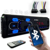 Imagem da oferta Rádio Mp3 Player Som Carro Automotivo Bluetooth Sd USB 1 Din - H-tech
