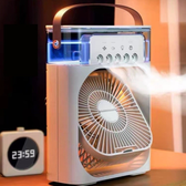 Imagem da oferta Refrigerador de Ar Portátil com Ventilador, Umidificador, LED, Reservatório de Água e USB Tipo-C