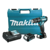 Imagem da oferta Parafusadeira E Furadeira Impacto Makita 12v 2bat 127/220v - Hp333