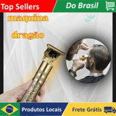 Imagem da oferta Barbeador Elétrico Profissional Dragão - Máquina de Corte com Bateria Recarregável e Aparador para Barba