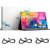 Imagem da oferta Yodoit Monitor Portátil 15,6" 1080P 100% SRGB FHD Tela com Porta USB Tipo C HDMI com Capa Inteligente Compatível com L