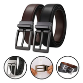 Imagem da oferta Cinto Masculino Couro Dupla Face 2 Em 1 Preto Marrom Social Pretomarrom 130 Cm