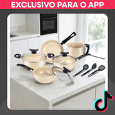 Imagem da oferta Kit De Panelas Brasilia 8 Peças Antiaderente Teflon