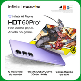 Imagem da oferta Smartphone Infinix Hot 60 Pro+ 4G 256GB Até 16GB RAM MediaTek Helio G200 Tela Curva 3D 144 Hz Bateria 5160mAh NFC