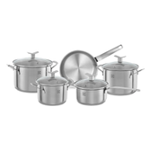 Imagem da oferta Jogo de Panelas Electrolux Inox com 5 Peças Design com Fundo Triplo