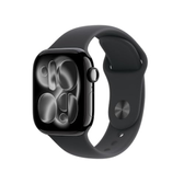 Imagem da oferta Apple Watch Series 11 GPS Caixa em alumínio preto brilhante de 42 mm com Bracelete desportiva preta - PM
