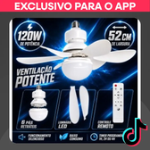 Imagem da oferta Ventilador deTeto LED 2 EM 1 120w Bivolt 52 CM com controle remoto Branco