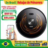 Imagem da oferta Robô aspirador de pó abir x9 lidar a laser sucção 6500pa limpeza uv mapa de vários andares área restrita por