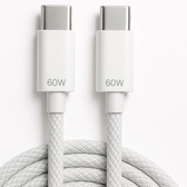 Imagem da oferta Cabo USB-C Tipo-C Grande(2metros) 60w Turbo Trançado De Nylon Compativel com Iphone 15,16,17 ProMax IOSAndroid Premiu