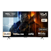 Imagem da oferta TCL, QLED Smart TV, 55”, 55P8K, 4K UHD, Google TV, 144Hz, Google Assistente, Dolby Vision, Dolby Atmos, Design Sem Bordas