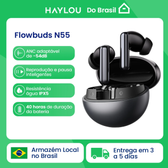 Imagem da oferta Fone de Ouvido Sem Fio HAYLOU N55 com ANC 54dB Bluetooth 6.0 e 40 Horas de Bateria
