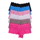 Imagem da oferta Kit 6 Calcinhas Caleçon Shortinho Microfibra Rendas Sexy Top