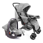 Imagem da oferta Travel System Cosco Kids Reverse 0 a 15kg Cinza Rajado