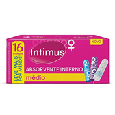 Imagem da oferta Absorvente Interno Intimus, Médio, 16 Unidades