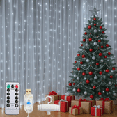 Imagem da oferta Cortina Led 3x3 Metros Festa Casamento Eventos Natal Ilumina Cortina Led Branca 127/220v