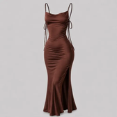 Imagem da oferta Vestido Justo Longo Costas Nuas Fenda Lateral
