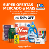 Imagem da oferta OFERTAS DE MERCADO NA AMAZON! Alimentos, Limpeza e Beleza com até 54% OFF e Frete GRÁTIS!