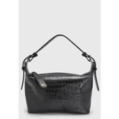 Imagem da oferta Bolsa Média Feminina Luiza Barcelos Textura Croco Preta
