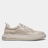 Imagem da oferta Tênis Couro Democrata Denim Jake Masculino - Creme