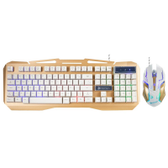 Imagem da oferta Kit Gamer Hoopson TPC-054K - Teclado LED, ABNT2 + Mouse LED, Dourado - TPC-054 K