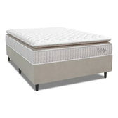 Imagem da oferta Cama Box Casal Molas Ensacadas City Pillow Bege Até 110kg Brancobg