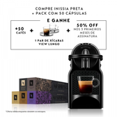 Imagem da oferta Cafeteira Nespresso Inissia 110v + 100 Cápsulas de Café Variado + 1 Par de Xícaras