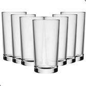 Imagem da oferta Jogo De Copos Vidro Kit 6 Peças Cozinha Água Suco Transparente