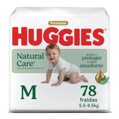 Imagem da oferta Huggies Fralda Premium Natural Care M - 78 Un