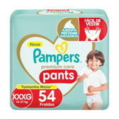 Imagem da oferta Fralda Pampers Premium Care Pants XXXG 54 unidades
