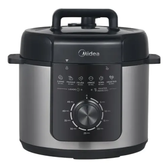 Imagem da oferta Panela De Pressão Mecânica Preta E Inox 4l Midea Cor Cinza