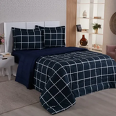 Imagem da oferta Edredom Casal Dupla Face Estampado Percal 400 Fios Macio