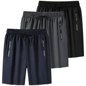 Imagem da oferta Kit 3 Bermuda Masculina Esportiva Secagem Rápida Ziper Bolso