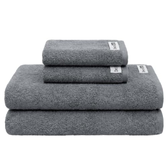 Imagem da oferta Decolab Jogo de Toalhas Air Light 100% Algodão (Cinza-escuro, 4 Peças) Toque Suave, Gramatura de 398gm², Kit Toalha de Banho 138 x 68cm Toalha de